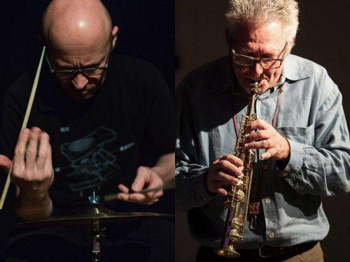 Christian Wohlfahrt an der Hihat, Dirk Marwedel bläst Saxofon